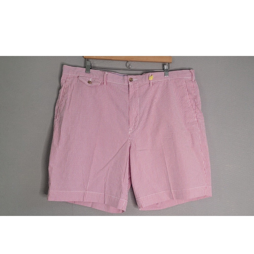 Polo Ralph Lauren Shorts 42 Red Seersucker Bedford Stretch Classic Fit Mens